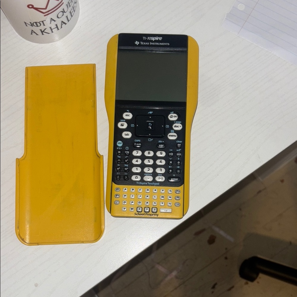 Texas Instruments Yellow Graphing Calculator